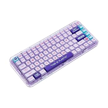 MelGeek Mojo84 Vaporwave Transparent Mechanical Keyboard